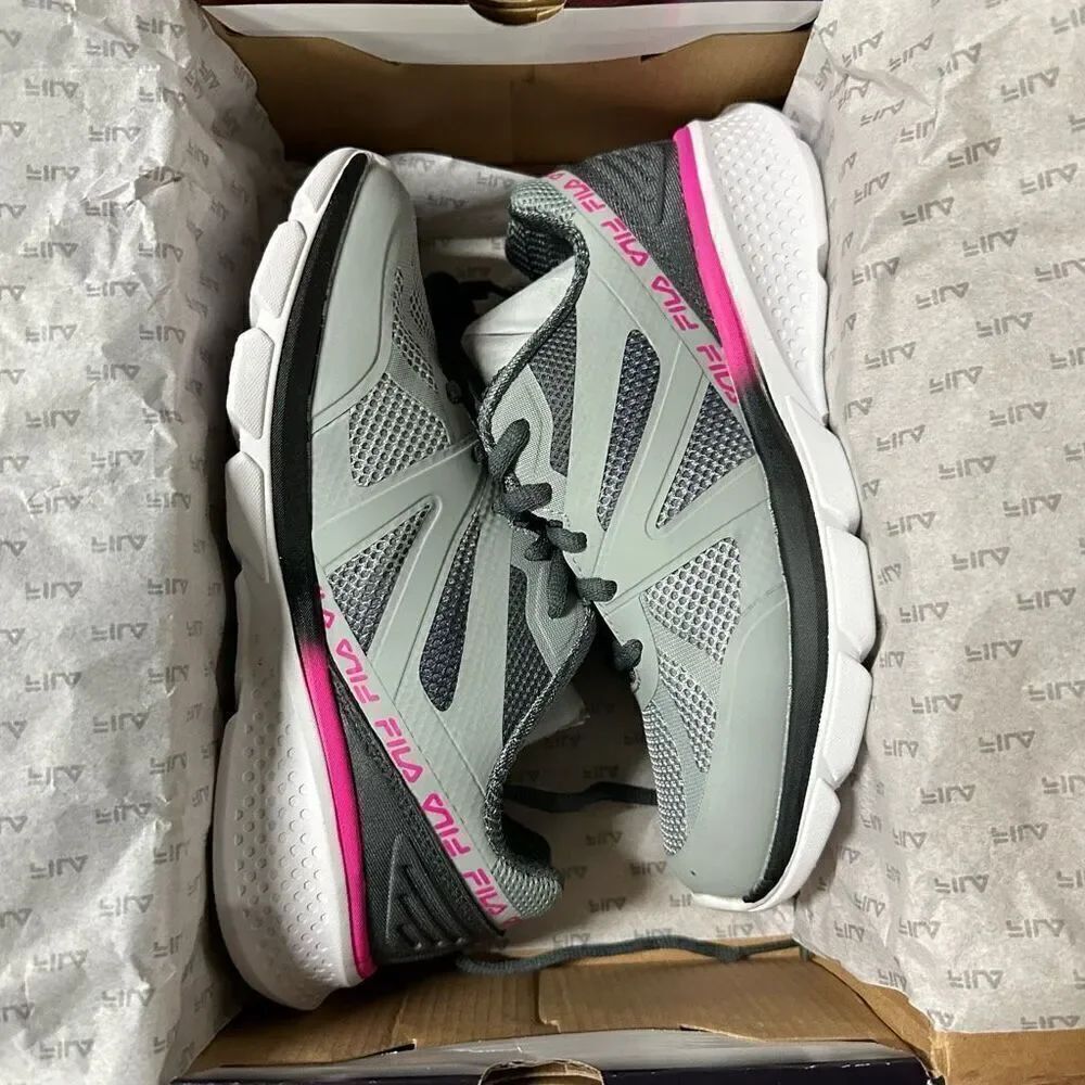 New Fila Memory Cryptonic 9 Pink Grey Running Shoes Sneakers 6.5